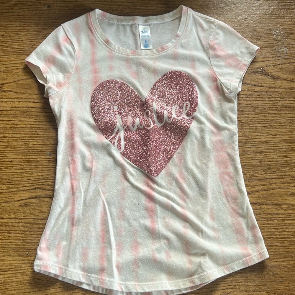 Justice sparkly tshirt